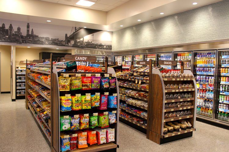 Wawa chips stand and beverage cooler