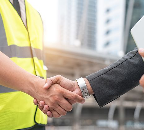 two men shaking hands